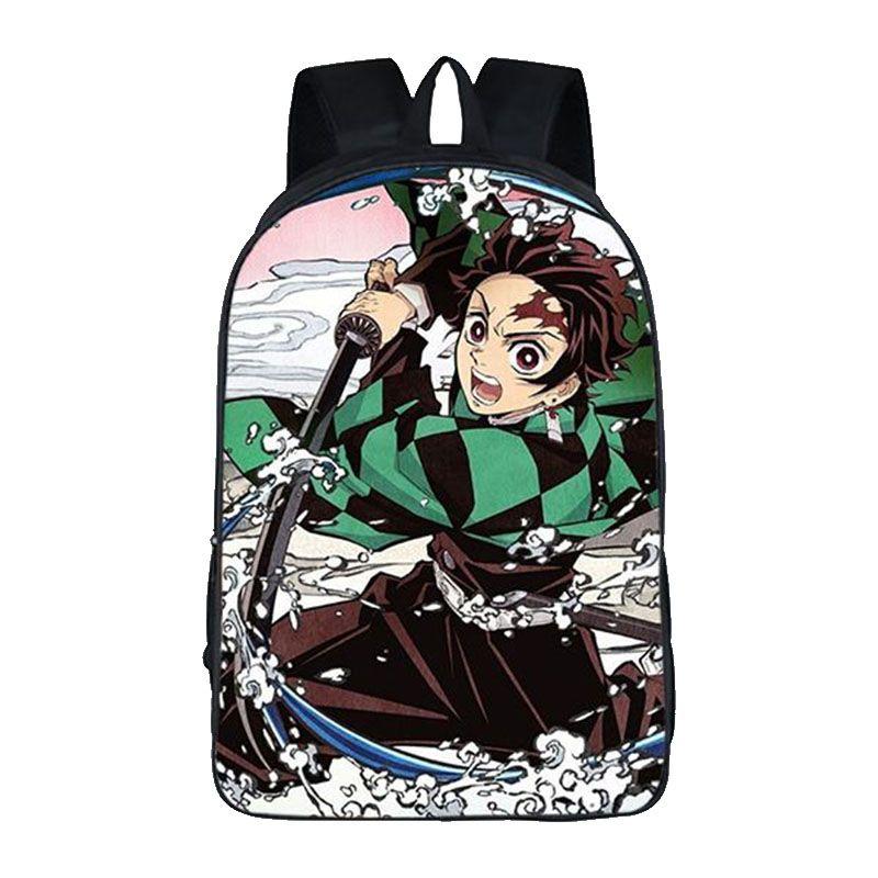 Stylish Demon Slayer School Bag Backpack With Adjustable Comfortable Straps For Boys And Girls