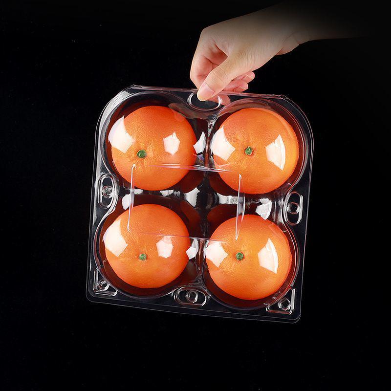 Pfirsich-Orange & Kiwi Transparente Einweg-Obstverpackungsbox