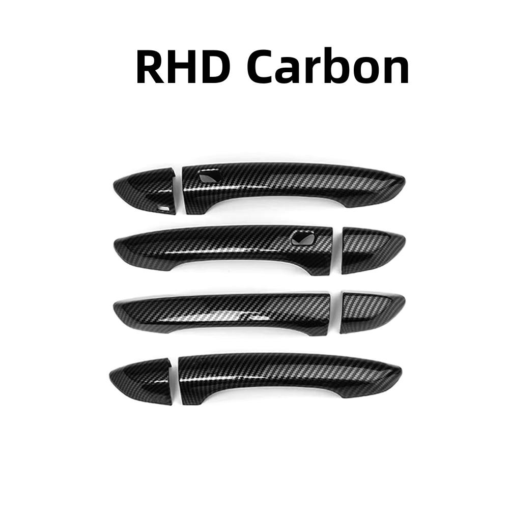 LHD/RHD Carbon Fiber Style Exterior Door Handles Covers For KIA Stinger 2018 2019 2020 2025 2025 2025