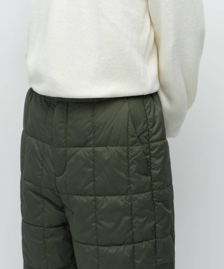MUSINSA STANDARD Square Quilted Regular Fit Padded Pants [Khaki]