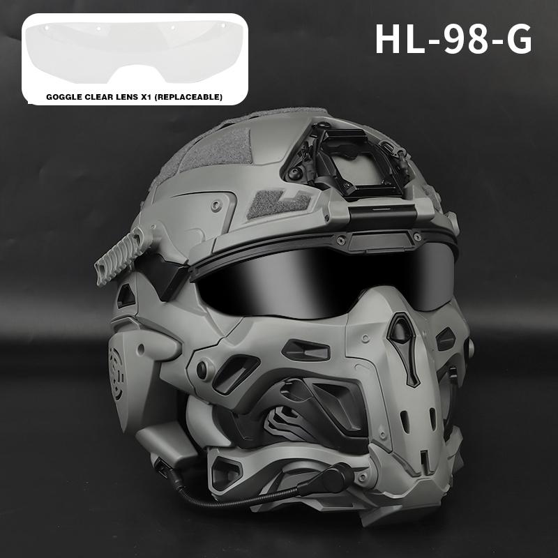 ABS Outdoor Casco Protector Built-in Headset Lens Multiple Color Safety CS Game Full Face Field Cover Tactical Mask Helmet