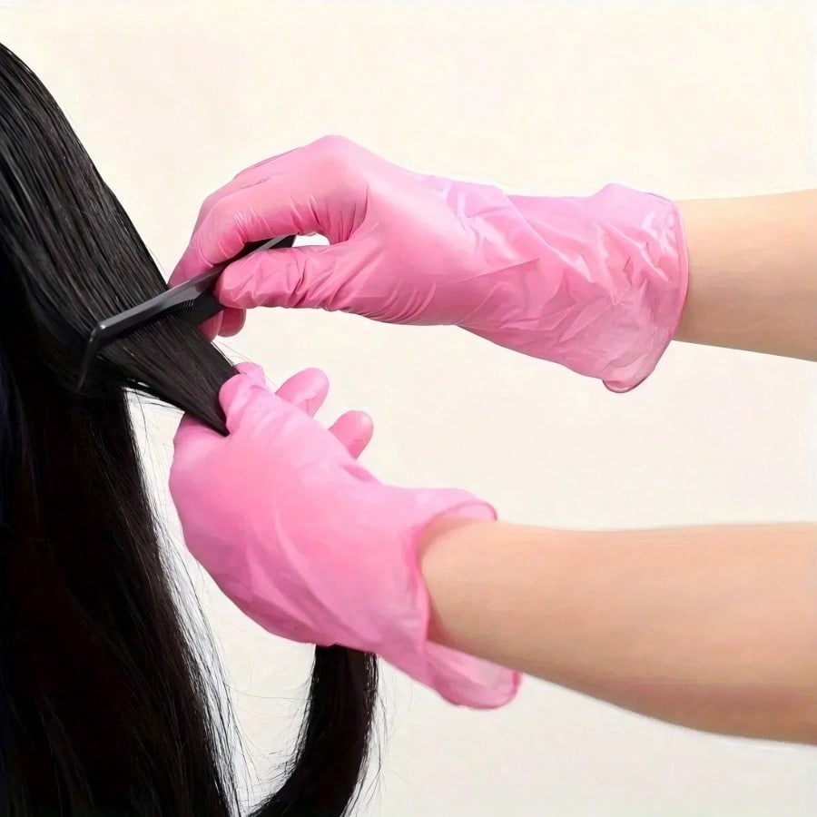 20pcs/Bag Disposable Nitrile Gloves Latex & Powder Free, Perfect For Tattooing, Manicures, And Salon Cleaning,Nail Supplies, Nail Art Tools