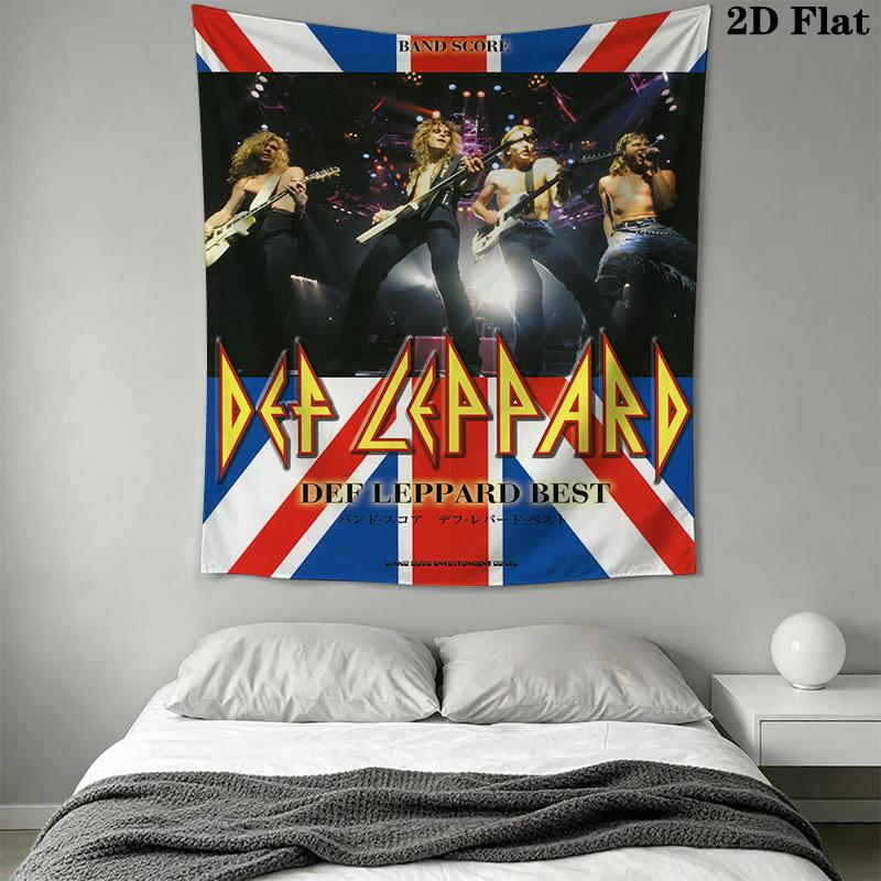 Def Leppard Live Stage Tapestry Background Cloth Fashion Print Christmas Gift Work Of Art Wall Decoration