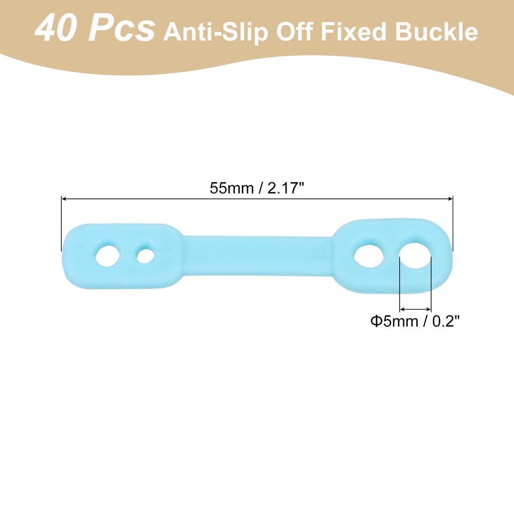 20/30/40Pcs Clothes Hanger Windproof Anti-Slip Off Windproof Fixed Buckle Anti-Drop Strips Hanger Fixation for Outdoor Indoor