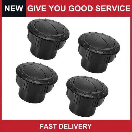 Universal AC Air Outlet Vent Louvered Dashboard Electroplate Knob 60mm Pack of 4