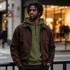 Men's Casual Quarter-Zip Pullover Hoodie with