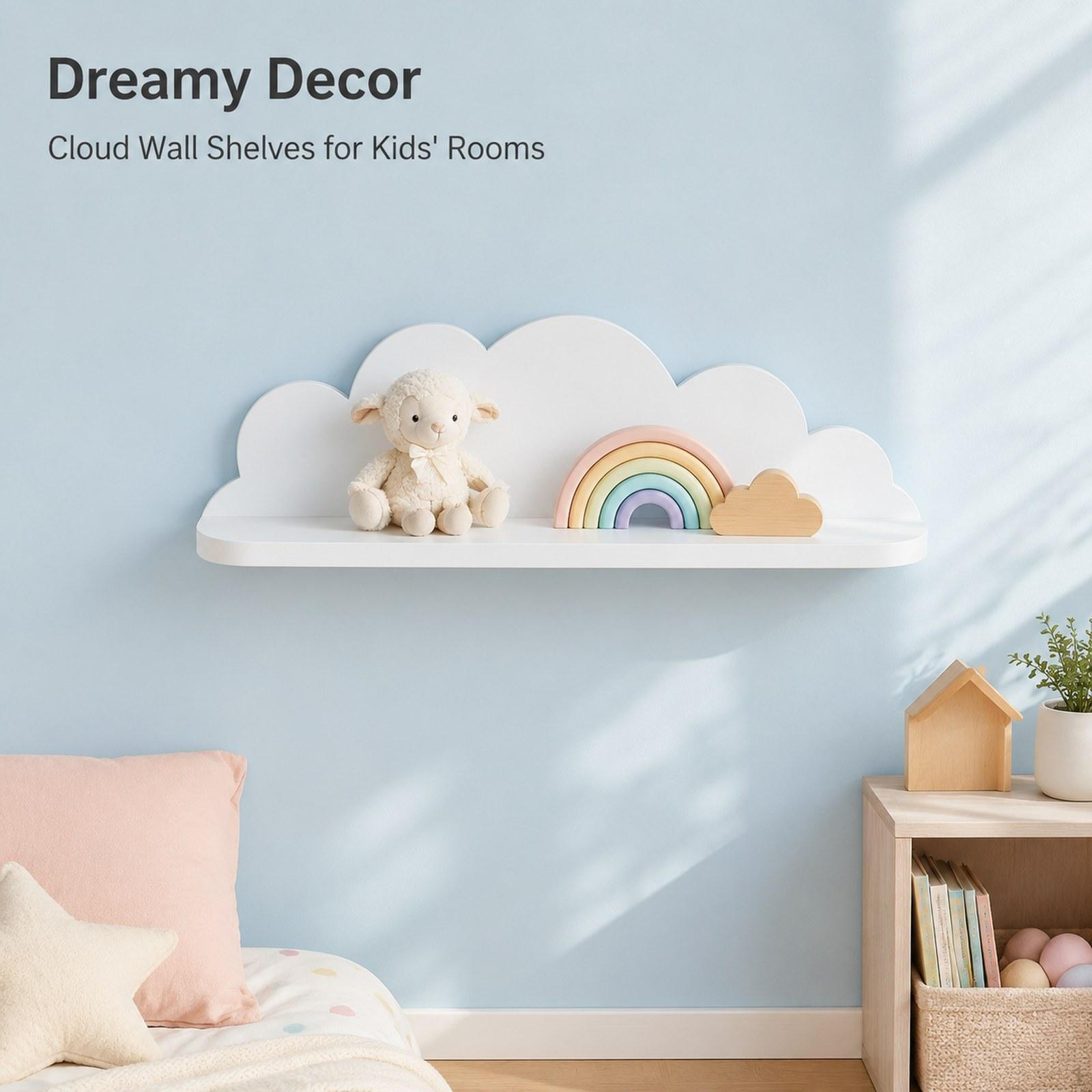 Wall Shelf Floating Shelves Multifunctional for Nursery Room Bedroom