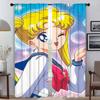 SailorS Moon Home Interior Curtains 2 Pieces Elegant Room Curtains for Camera Halloween Decoration Window Curtain Partition
