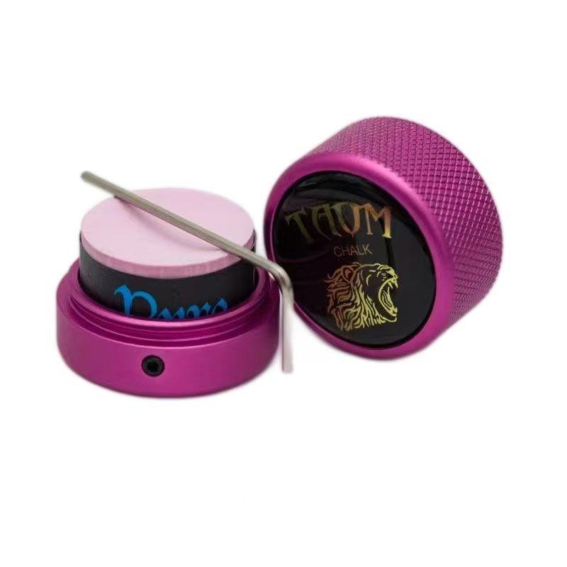 

Taom Taomu Strong Magnetic Round Metal Billiard Chalk Holder Box