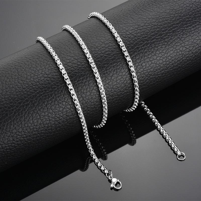 

Cross & Pearl Stainless Steel Necklace: Colorfast Titanium Jewelry for Men and Women, Personalized DIY Chain 2.0mm x 40cm