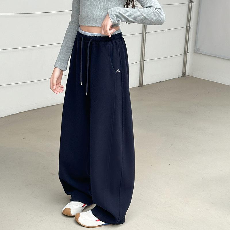 

Спортивные брюки-палаццо для девочек - Весна/Осень 2025 Повседневные спортивные брюки для учениц начальной школы 160 cm темно-синий