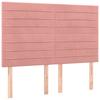 Box Spring Bed with Mattress Pink 140x190 cm Velvet