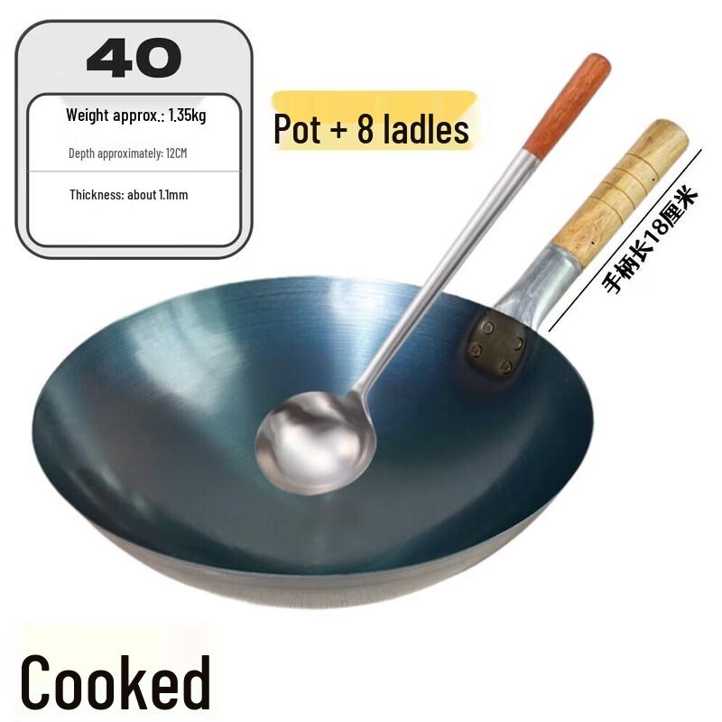 Commercial 201 Stainless Steel Non-stick Wok