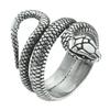Vintage Style 316L Stainless Steel Cobra Snake Ring Women Mens Fashion Party Snake Ring