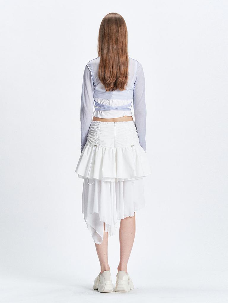 TUOMIO Sheer Twisted Top [Blue]