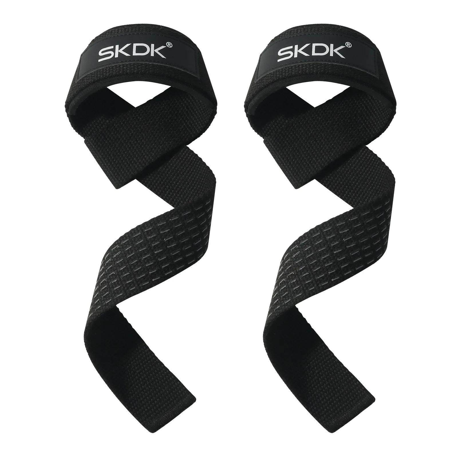 

1 Pair Wrist Lifting Straps Gym Weightlifting Deadlift Strap Cotton Hard Pull Grip Band with Neoprene Padded & Non-Slip Silicone