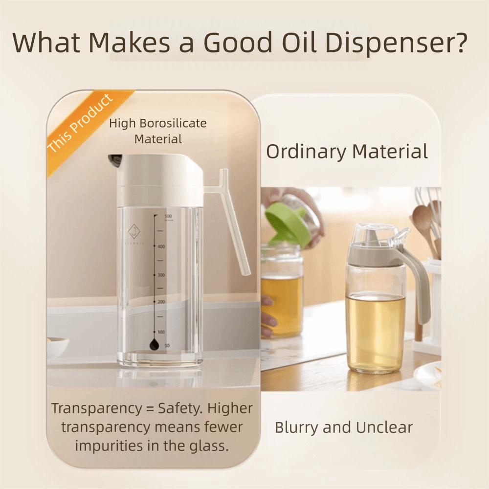 Leak Proof Cooking Oil Pot Large Capacity Automatic Cap Spout Oil Dispenser Twist Seal Heat-resistant Soy Sauce Jug Roasting