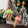 Ice Cream Cone Ornament Dessert Decor Resin Christmas Tree Hanging Decoration Christmas Pendant for Home Dining Room Festival