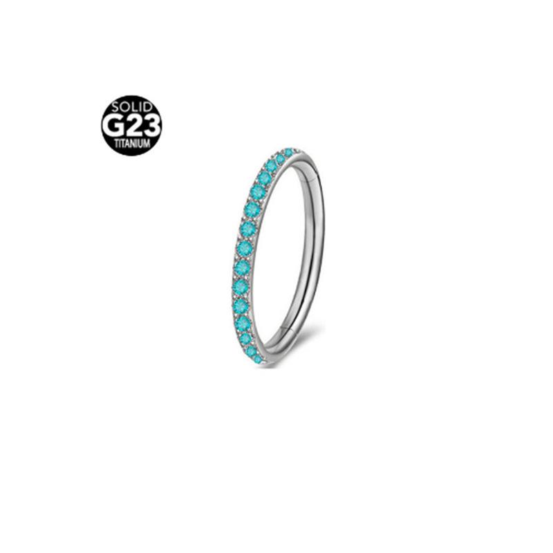 Titanium Rhinestone Nose Ring/Earring (6-12mm)