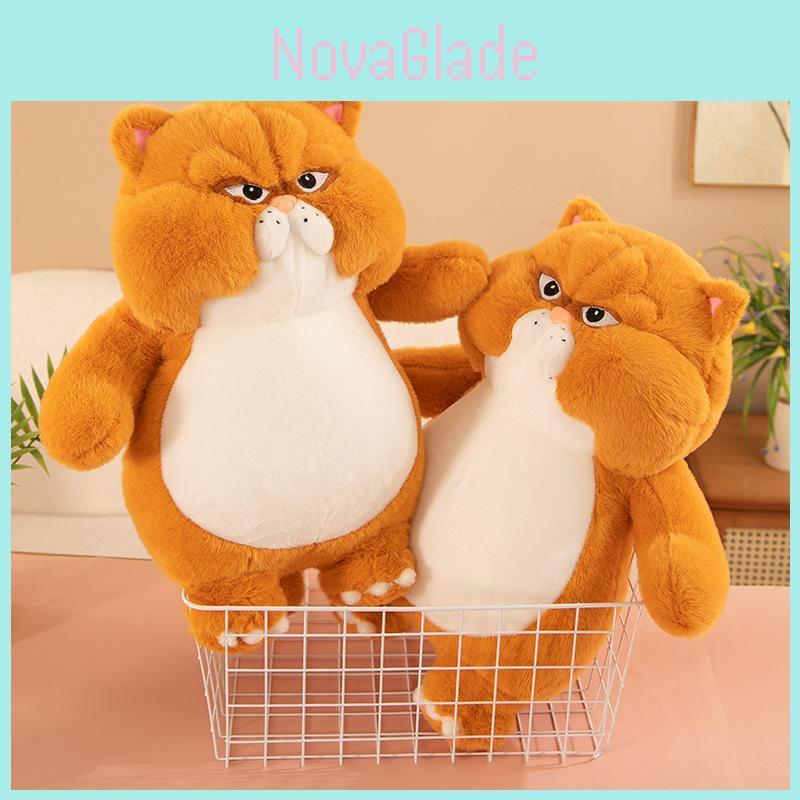 Adorable Plush Angry Fat Cat Stuffed Toy Perfect For Kids Birthday Gifts And Decor