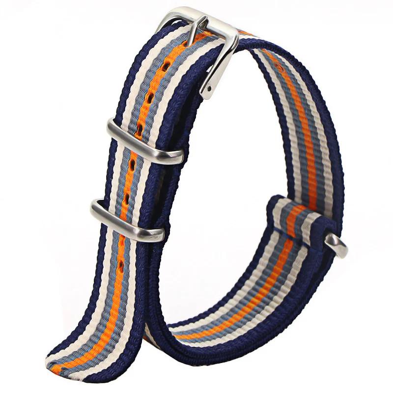 Sport Nylon Watch Band for Women&Men Watch Strap 18mm 20mm 22mm Army Sport Strap Fabric Nylon Watchband Buckle Belt