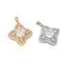 Luxury Four-Leaf Clover Pendant with Main Diamond & Zirconia Accents