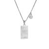 Vintage Geometric 12 Constellations Square Pendant Necklace Fashion Gold Color Metal Collar Charm Necklace Jewelry 2024 New
