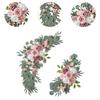 2Pcs Hochzeit Bogen Blumen Kränze Moderne Grüne Blätter Hintergrund Dekor Floral Swag