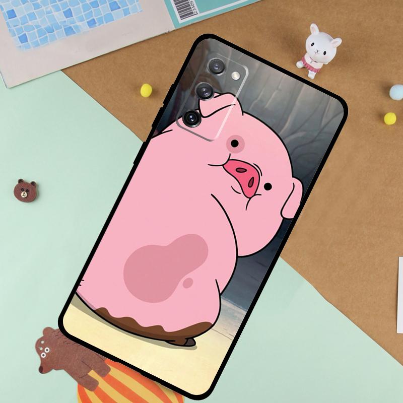 

Cartoon Pig Soft Case For Samsung Galaxy S25 Ultra S9 S10 S20 FE S21 S22 S23 Plus S24 Ultra Funda Cover Galaxy S23 FE