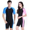 Short-sleeved Couple's One-piece Sunblock Suit Diving Surfing Swimsuit Women's Style