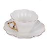 M-Modern-Elegant Flower Bone China Tea Cup Saucer Set Tea Cup White Porcelain Coffee Cup Tea Set Coffee Cup Espresso Cup