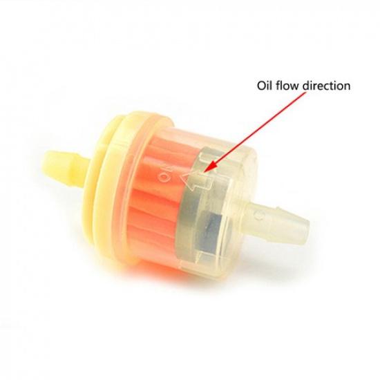 Motorcycle Inline Gas Fuel Filter 1/4" 6mm 7mm Engine For Honda Kawasaki Suzuki