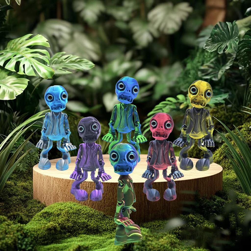 3D Printed Desktop Ornaments With Movable Joints And Six Colors To Choose From, Adding To The Home Atmosphere