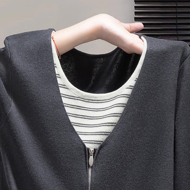 Women's Faux Two-Piece Wool Blend Knit Top