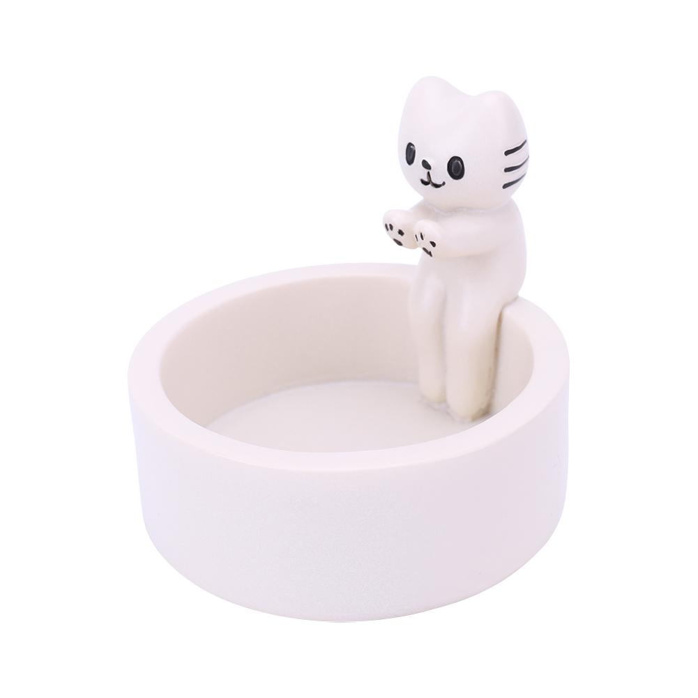 Cartoon Kitten Candle Holder Resin Cute Scented Candle Holder Creative Kitten Warming Paws Candlestick Gift for Cat Lover