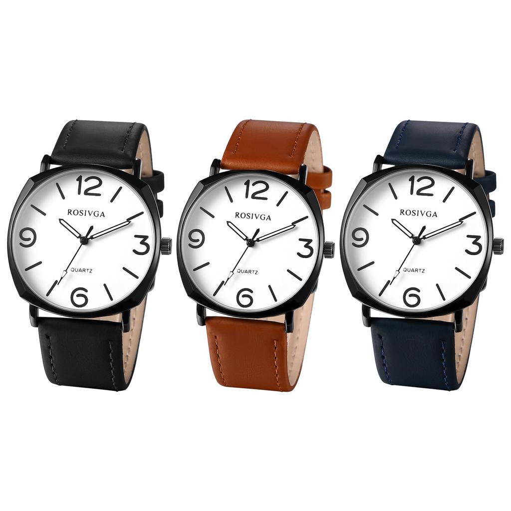 Leather Antique Waterproof Leather Strap Waterproof Analog Quartz Watch Simple Accessories Birthday Christmas Day Present Men's Watch Men's -
