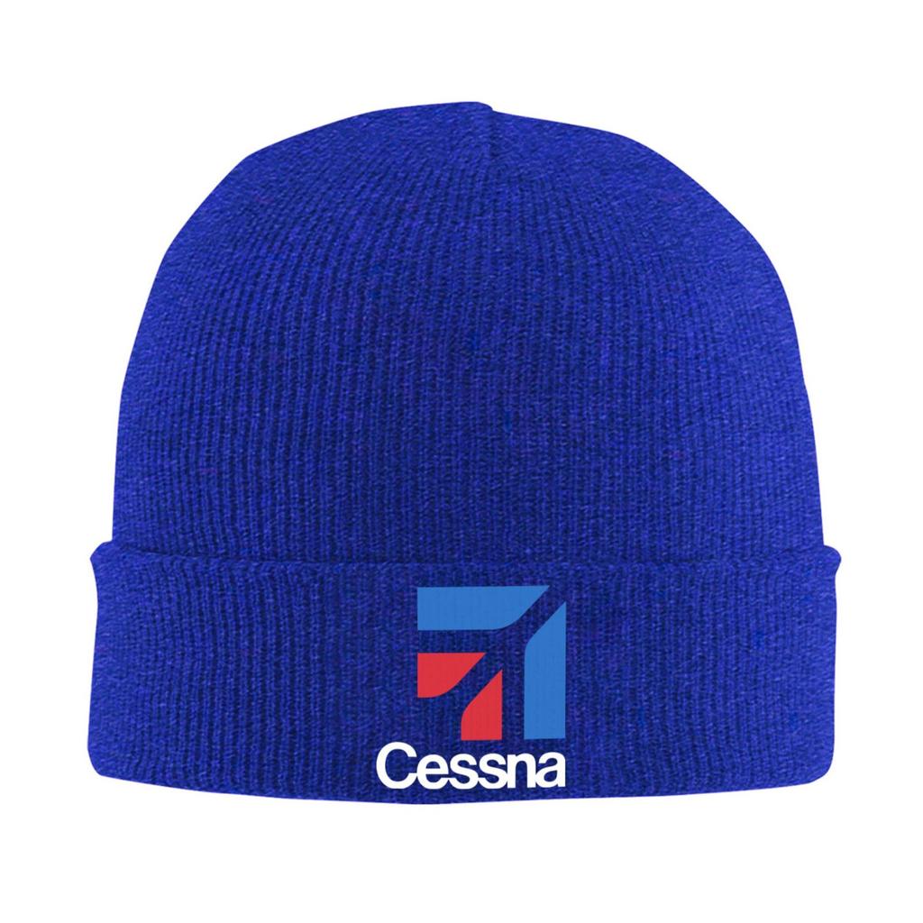 Cessna Logo Print Beanie Hats Outdoor Warm Soft Unisex Unisex Unisex Bonnet Hats Autumn Winter Printed Hip Hop Caps
