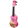 MAHALO UKULELE Designer Series Hibiscus Soprano MD1 HB Red Burst
