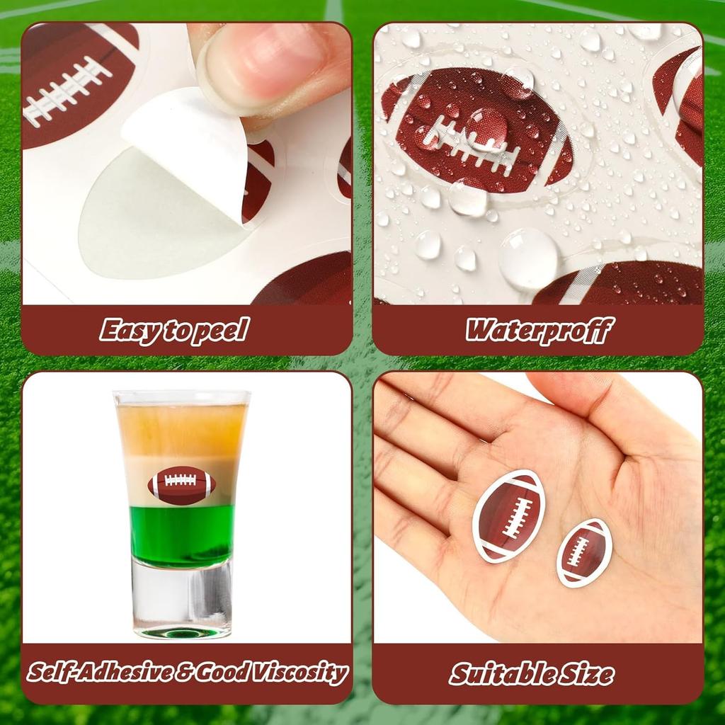 JUMELON 608 Pcs Football Stickers for Kids, Water-Repellent Self-Adhesive Sports Stickers for Boys & Girls, Perfect for Water Bottles, Scrapbooks &