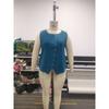 Damen Boho Locker Übergröße Diagonal Knopf Ärmellos Hemd Tanktop