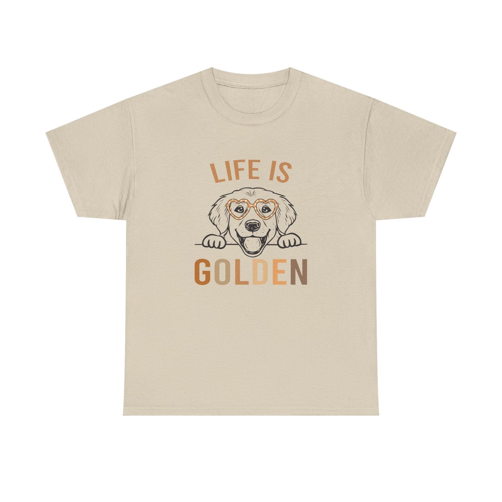 Life Is Golden Tee Shirt - Gift For Golden Retriever Dog Owners T-Shirt S