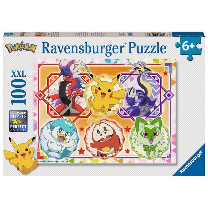 Puzzle 100 pièces xxl : pokémon écarlate et violet
