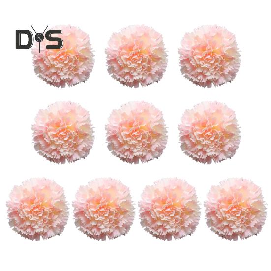 10 Pcs Artificial Carnation Flowers Handmade Faux Silk Flowers Fake Carnation Blooms for DIY Crafts Wedding Baby Showers Decorations
