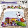 Diddl Pattern Bedding Uilt Set Uilt Cover Pillowcase Home Decoration Birthday Gift (1 * Duvet Cover + 2 * Pillowcase  Without Core)
