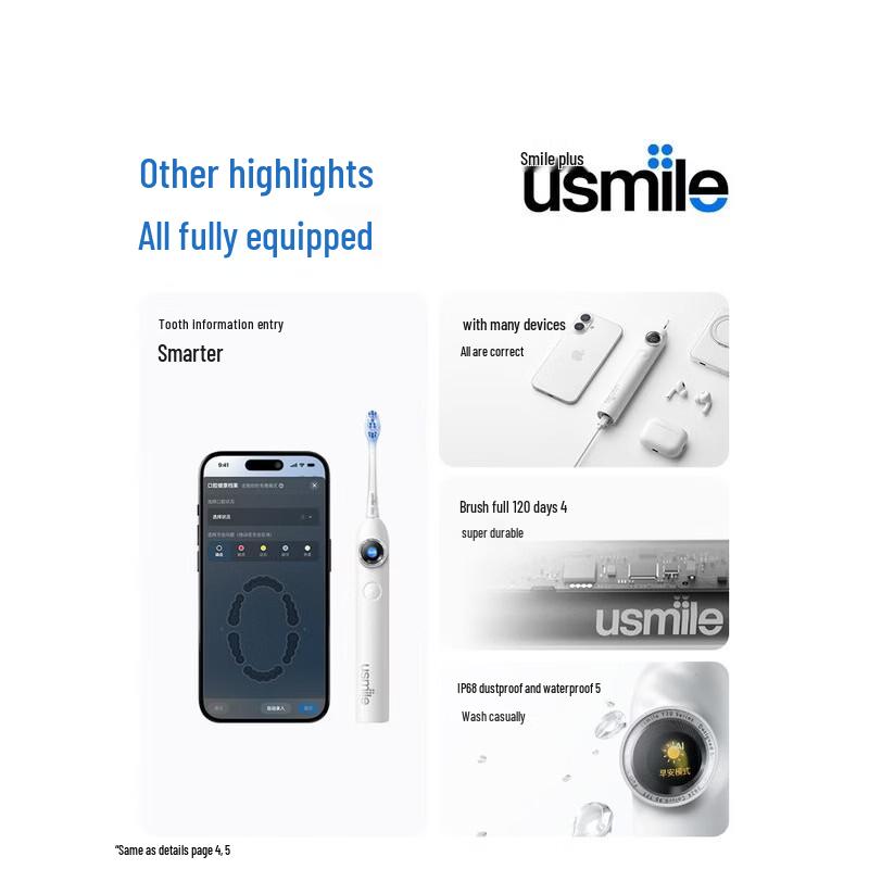 usmile Y30S AI Smart Sonic Electric Toothbrush CN plug (adapter included)