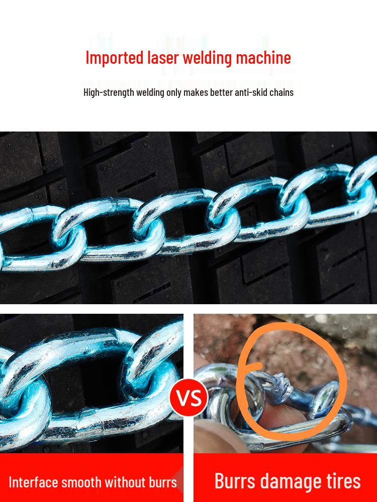 Universal Winter Tire Chains for Cars, SUVs, and Trucks – Anti-Skid Iron Chains for Snow and Off-Road Conditions.