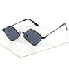 Retro Diamond Shape Sunglasses for Men Women Trendy Metal Small Quadrilateral Frame Shades Unisex UV Protection Sun Glasses