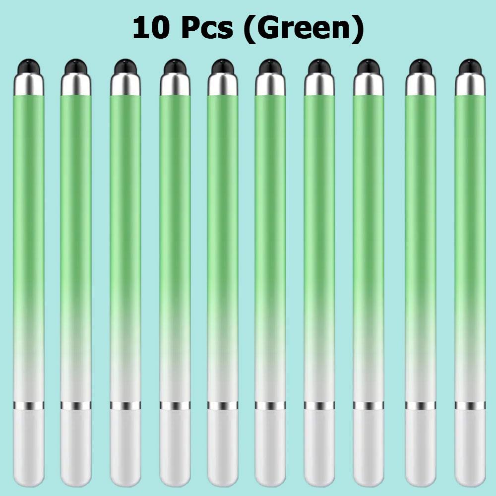 10Pcs Colorful Stylus Tablet Pen Universal 2-In-1 Drawing Screen Pencil for Samsung Huawei Phone IPad for IPhone Apple Touch Pen