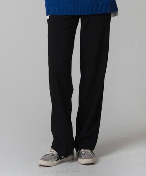UNLC Semi-Wide Elastic Waist Slacks (Black)