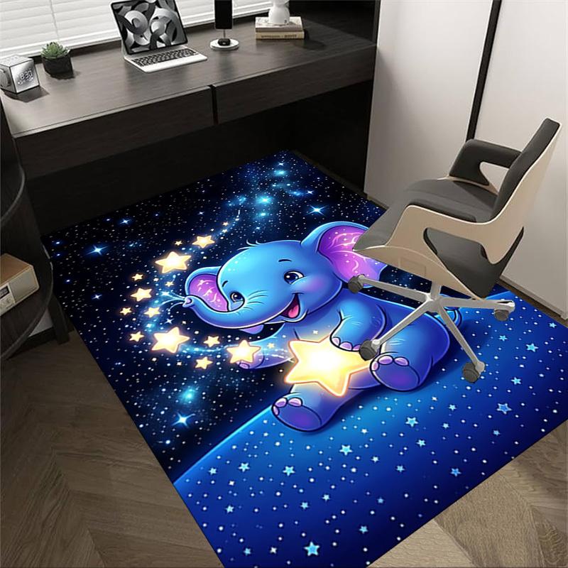 

1PC Elephant Extra Large Non-Slip Floor carpet, Office, family, bedroom, Studio - Large Area Rug,Longlasting Material-K0379 60cm by 90cm